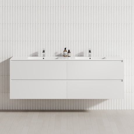 4-Drawer 1200/1500/1800Mm Wall Hung Bathroom Floating Vanity Multi-Colour Cabinet Only Vanities