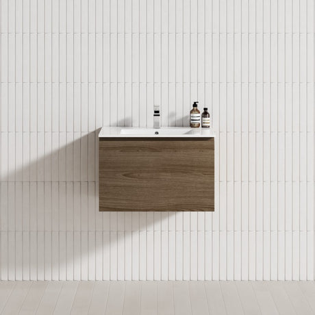 1-Drawer 600/750/900/1200Mm Wall Hung Bathroom Floating Vanity Single Bowl Multi-Colour Cabinet Only