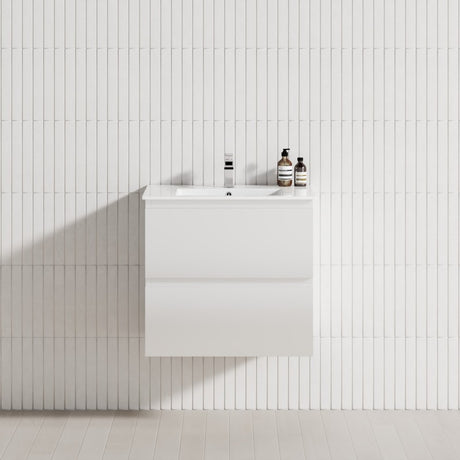 2-Drawer 600/750/900/1200Mm Wall Hung Bathroom Floating Vanity Single Bowl Multi-Colour Cabinet Only