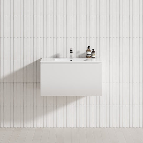 1-Drawer 600/750/900/1200Mm Wall Hung Bathroom Floating Vanity Single Bowl Multi-Colour Cabinet Only