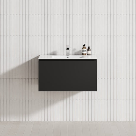 1-Drawer 600/750/900/1200Mm Wall Hung Bathroom Floating Vanity Single Bowl Multi-Colour Cabinet Only