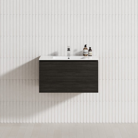 1-Drawer 600/750/900/1200Mm Wall Hung Bathroom Floating Vanity Single Bowl Multi-Colour Cabinet Only