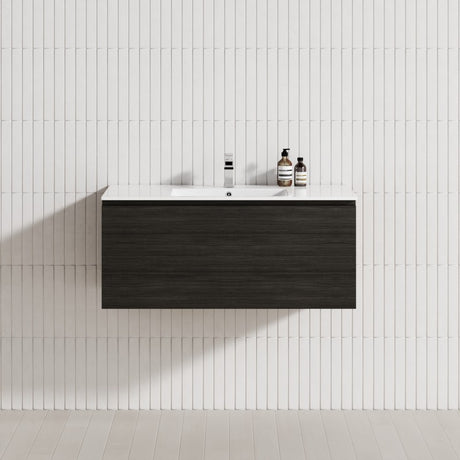 1-Drawer 600/750/900/1200Mm Wall Hung Bathroom Floating Vanity Single Bowl Multi-Colour Cabinet Only