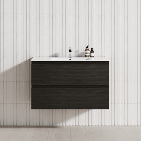 2-Drawer 600/750/900/1200Mm Wall Hung Bathroom Floating Vanity Single Bowl Multi-Colour Cabinet Only