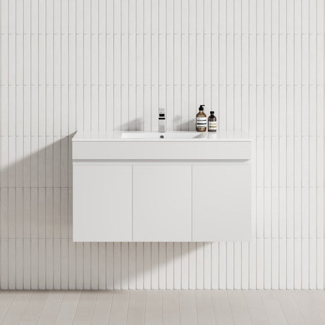 3-Door 900/1200mm Wall Hung Bathroom Floating Vanity Multi-Colour Cabinet Only