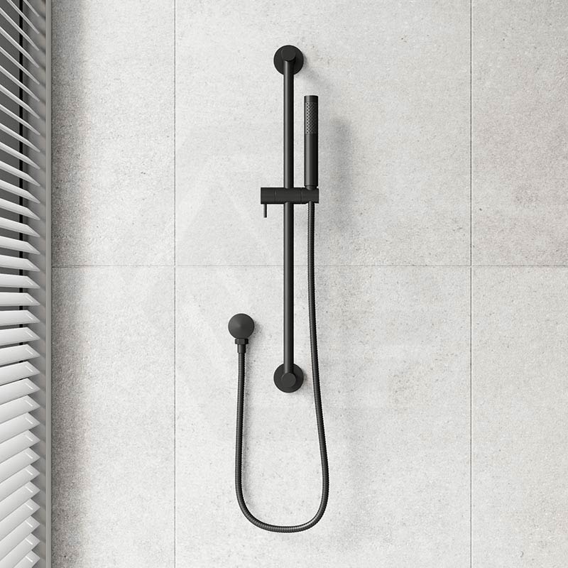 Meir Round Hand Shower on Rail Column Variant Colour Available