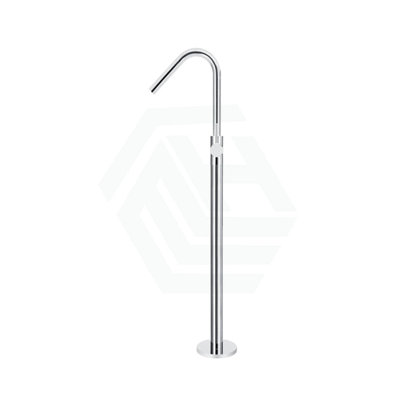 Meir Round Chrome Freestanding Bath Spout And Hand Shower Floor Mounted Mixers