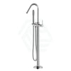 Meir Round Chrome Freestanding Bath Spout And Hand Shower Floor Mounted Mixers