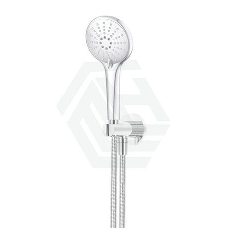 Meir Round Three Function Hand Shower On Fixed Bracket Polished Chrome Handheld Sets