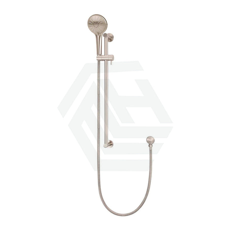 Meir Round Three Function Hand Shower On Rail Column Champagne With Handheld