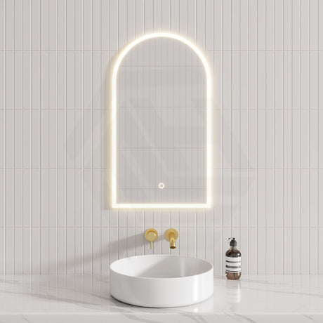 500x900mm Arch LED Mirror Touch Sensor Switch 3 Colours Lighting Acrylic Frontlit Vertical
