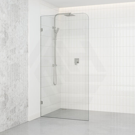 900/1000/1200X2000Mm Frameless Curved Corner Shower Screen Single Door Fixed Panel 10Mm Glass With