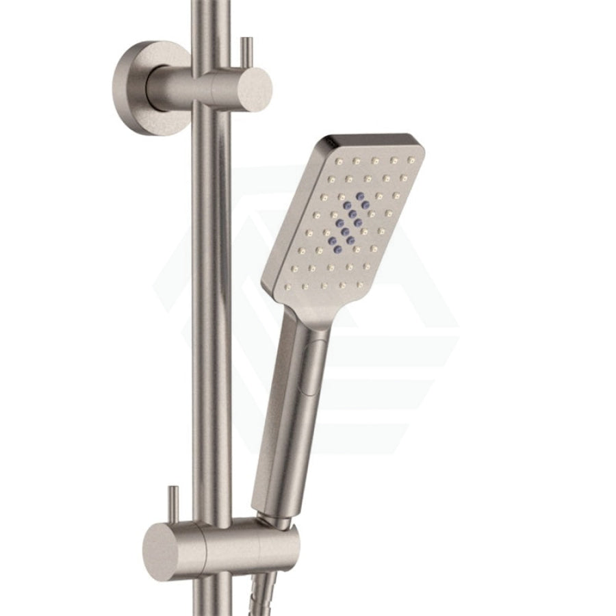 N#1(Nickel) Fienza Tono Brushed Nickel Twin Shower Top Water Inlet Showers