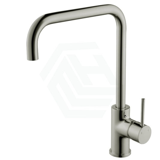 Ikon Hali High Rise 360 Swivel Spout Solid Brass Brushed Nickel Kitchen Sink Mixer Tap Mixers