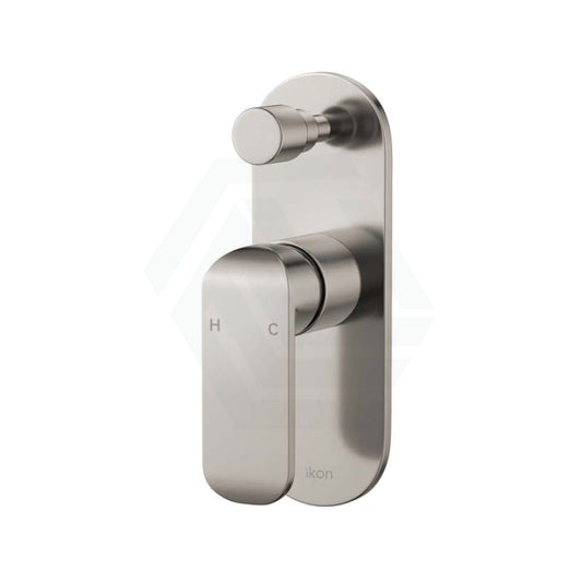 N#1(Nickel) Ikon Kara Solid Brass Brushed Nickel Bath/Shower Wall Mixer With Diverter Mixers With