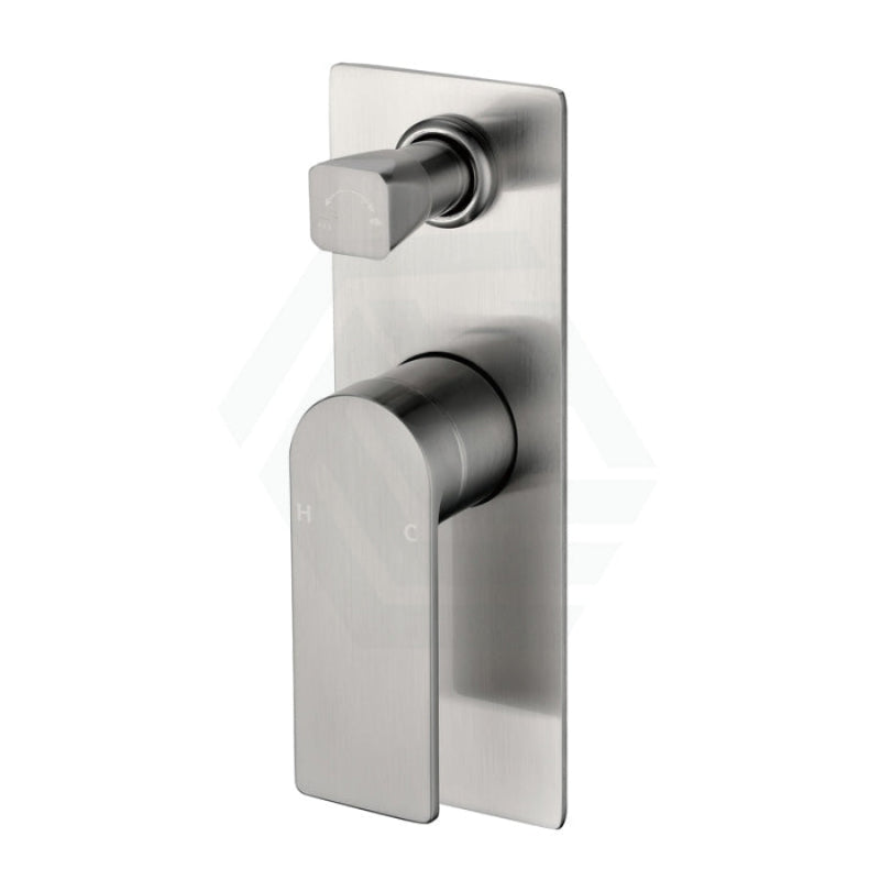 N#1(Nickel) Ruki Solid Brass Brushed Nickel Bath/Shower Wall Mixer With Diverter Mixers