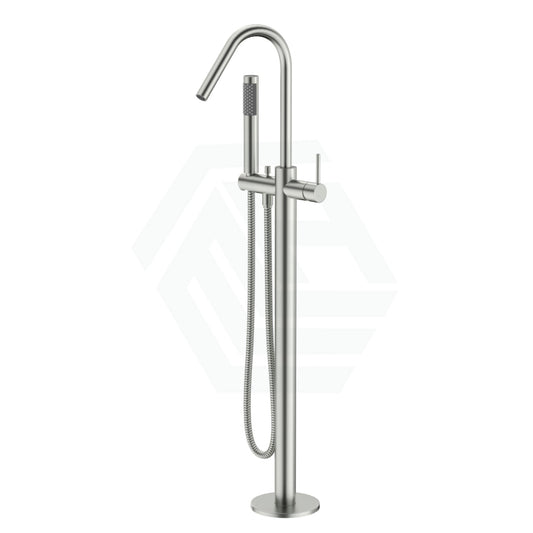 N#3(Nickel) Meir Round Freestanding Bath Spout And Hand Shower Pvd Brushed Nickel Floor Mounted