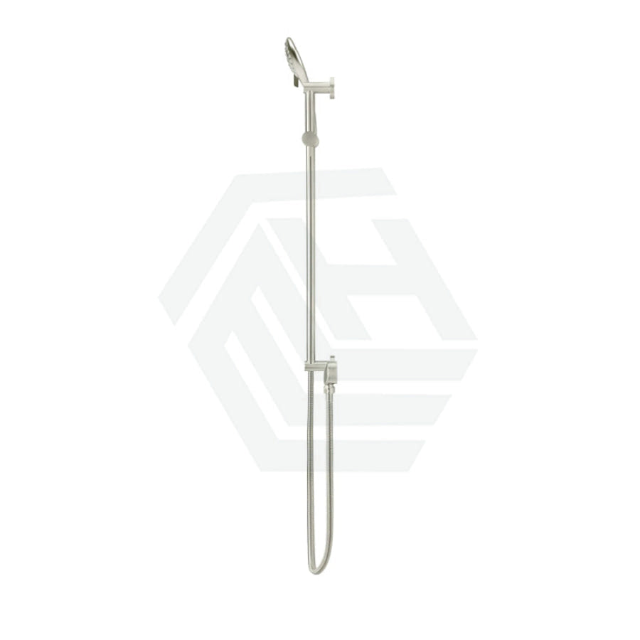 N#5(Nickel) Meir Round Three Function Hand Shower On Rail Column Pvd Brushed Nickel With Handheld