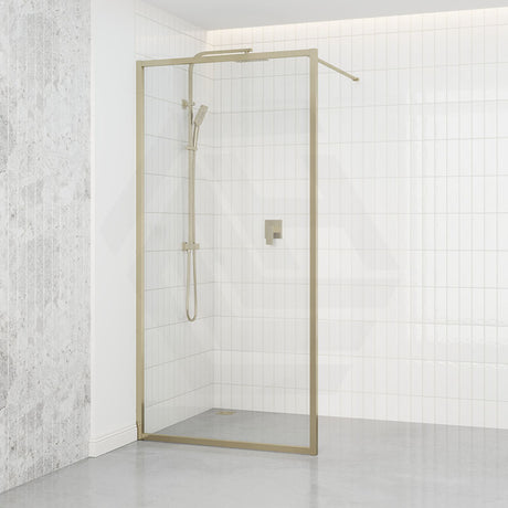 900-1200x2000mm Framed Walk-in Shower Screen Single Door Panel 6mm Thickness Glass Variant Colour Available