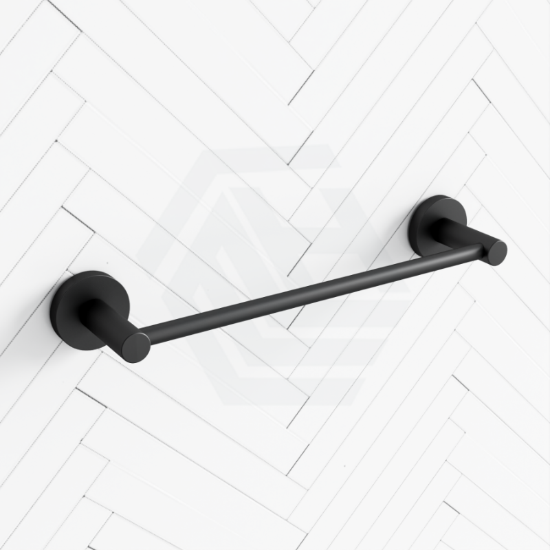 LUCID PIN 347mm Round Black Hand Towel Holder - MyHomeware