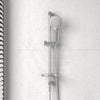 Oliveri Rome Chrome Round Shower Rail With Handheld 3 Functions