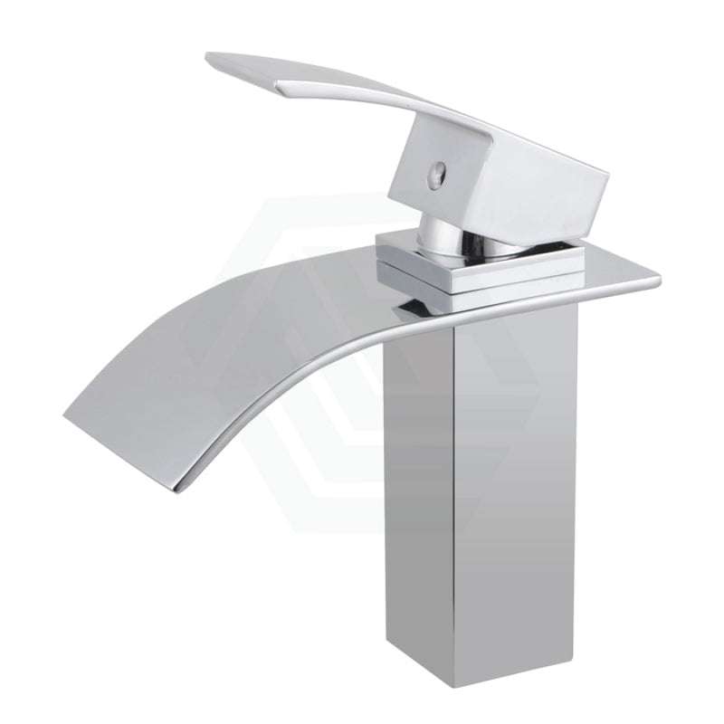 Omar Square Solid Brass Chrome Waterfall Basin Mixer Bathroom Vanity Tap Products