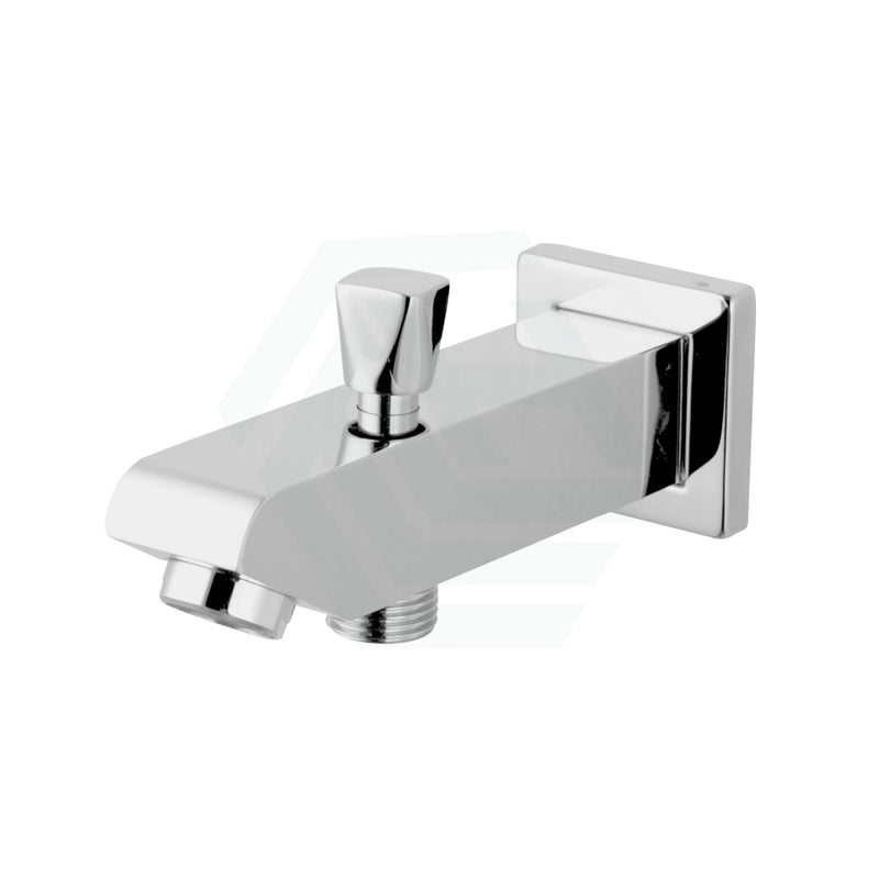 Brass Wall Mounted Bath Spout With Diverter Chrome