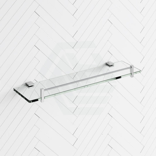 Ottimo Chrome Glass Shelf Holder 500Mm Stainless Steel Back To Wall Bathroom Shelves
