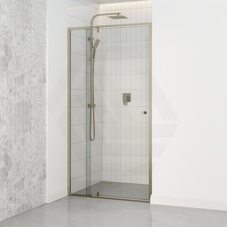 M#1(Gunmetal Grey) 850-1150X2000Mm Semi-Frameless Shower Screen Pivot Door Wall To Gunmetal Grey