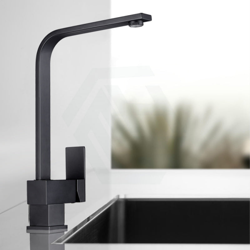 Quadra Electroplated Black Kitchen Sink Mixer Tap 360° Swivel Solid Brass Products
