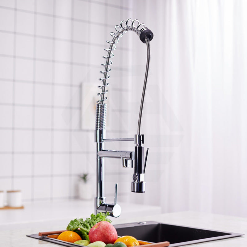 Spring Brass Chrome 360° Swivel Double Spout Kitchen Sink Mixer Tap Products
