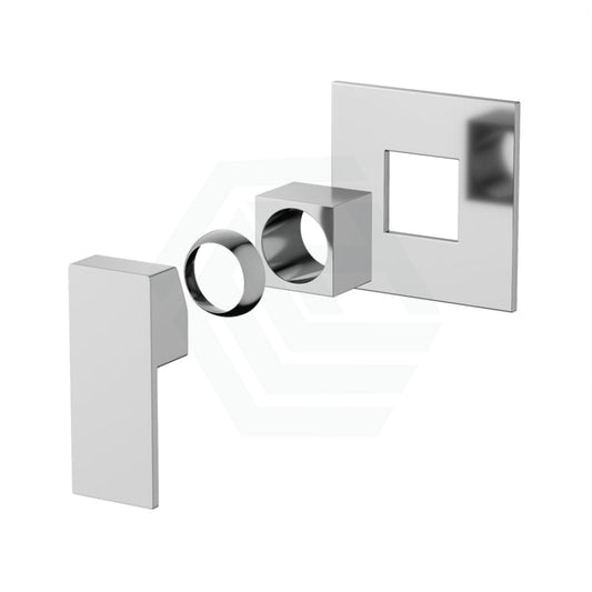 Square Chrome Shower/Bath Wall Mixer Dress Kit Only