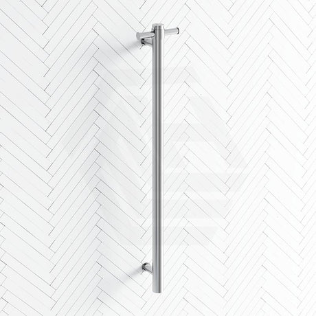 ThermoGroup 240V 900mm Straight Round Vertical Single Heated Towel Rail Variant Colour Available
