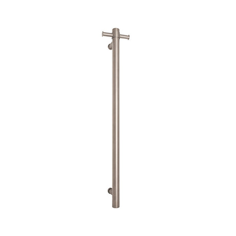 ThermoGroup 240V 900mm Straight Round Vertical Single Heated Towel Rail Variant Colour Available