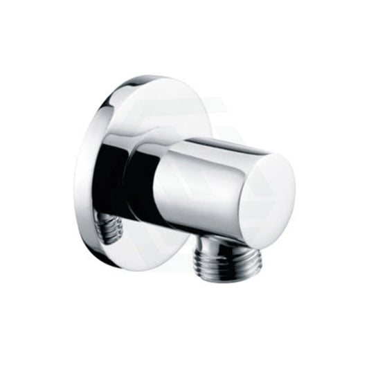 Water Inlet Connector Wall Elbow Round Brass Chrome