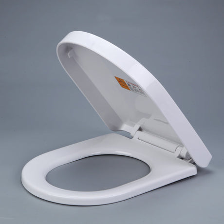 White soft-close toilet seat with lid