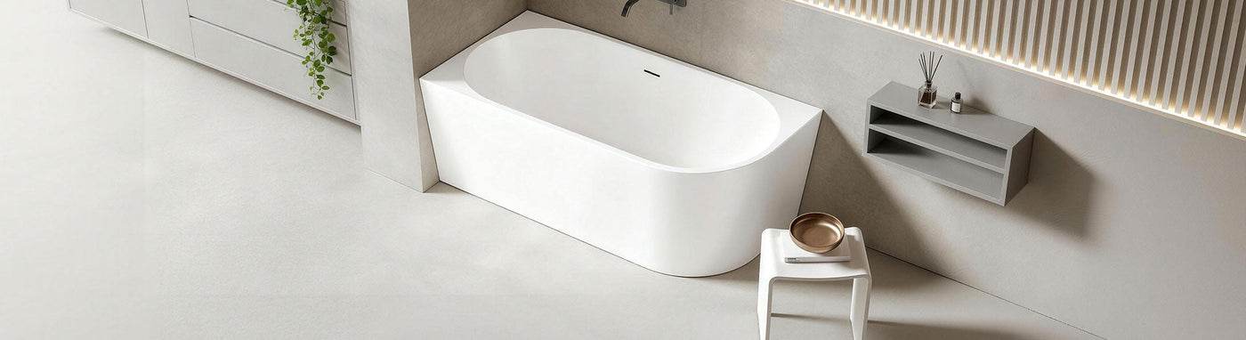 1400mm baths in a modern bathroom