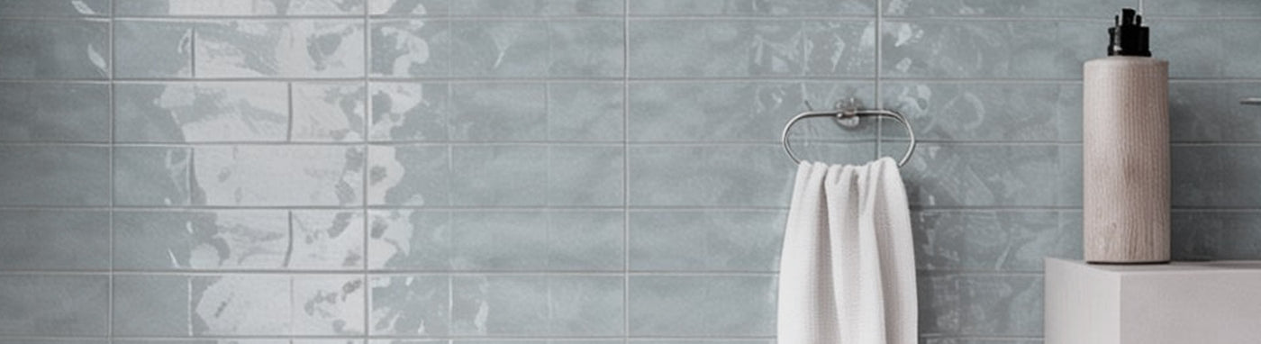 Blue Bathroom Tiles with Modern Bathroom Decoration