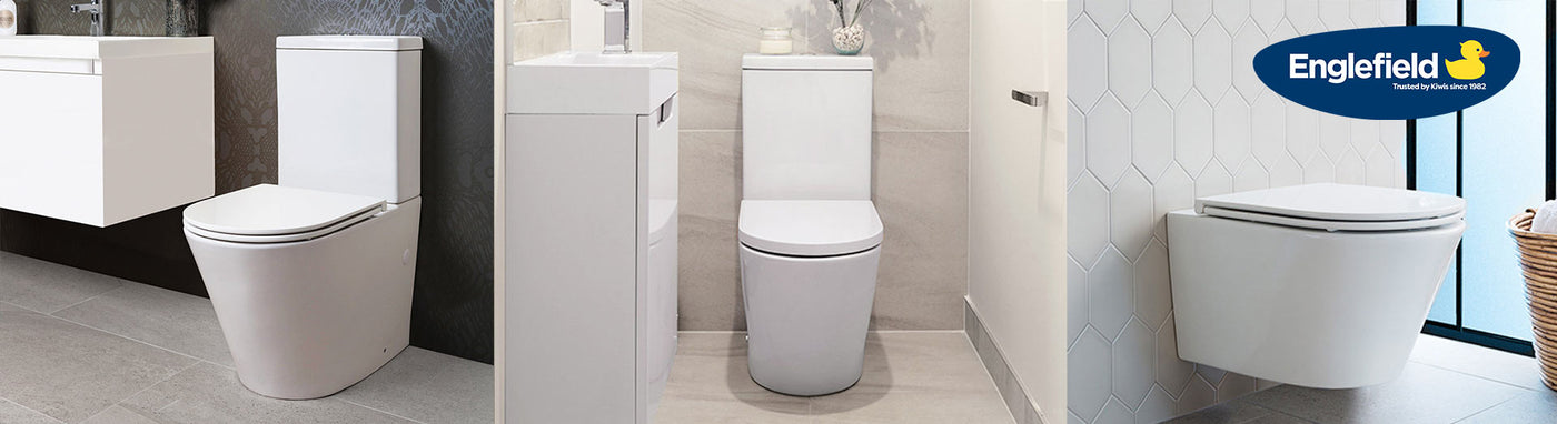 Englefield back to wall and wall hung toilets in modern bathrooms