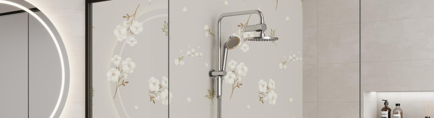 chrome filtered shower set