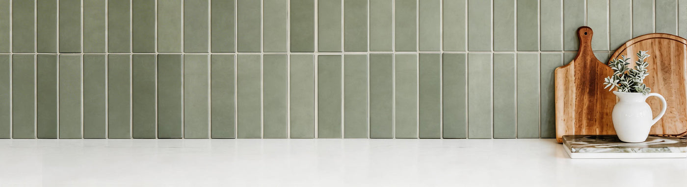 Green Tiles with Modern House Decoration