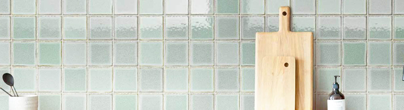 Green Bathroom Tiles with Modern Bathroom Decoration
