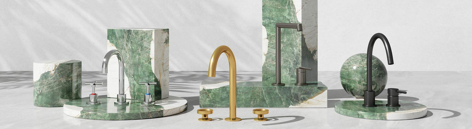 Hob Mounted Bath/Basin Tap Sets
