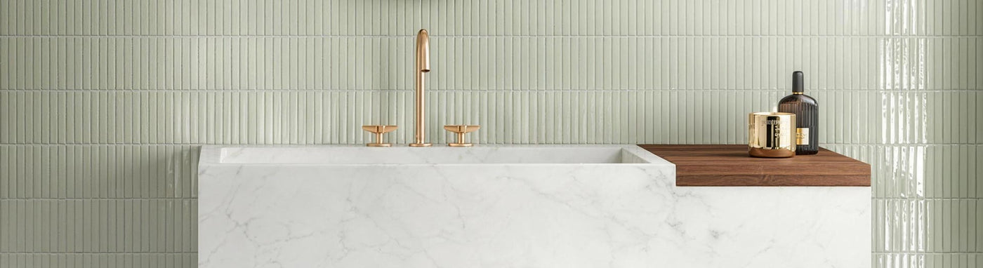 Kitkat Finger Tilesn with Modern Bathroom Decoration