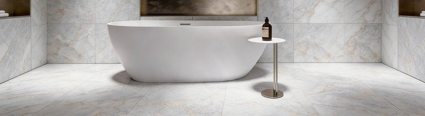 Marble Look Tiles in the Modern Bathroom