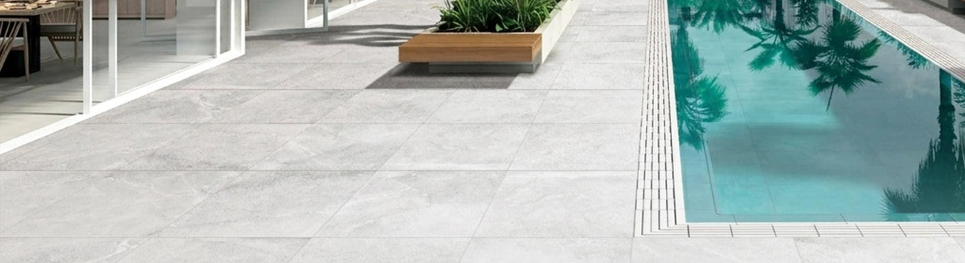Patio Tiles with the Modern Dining Room Decoration