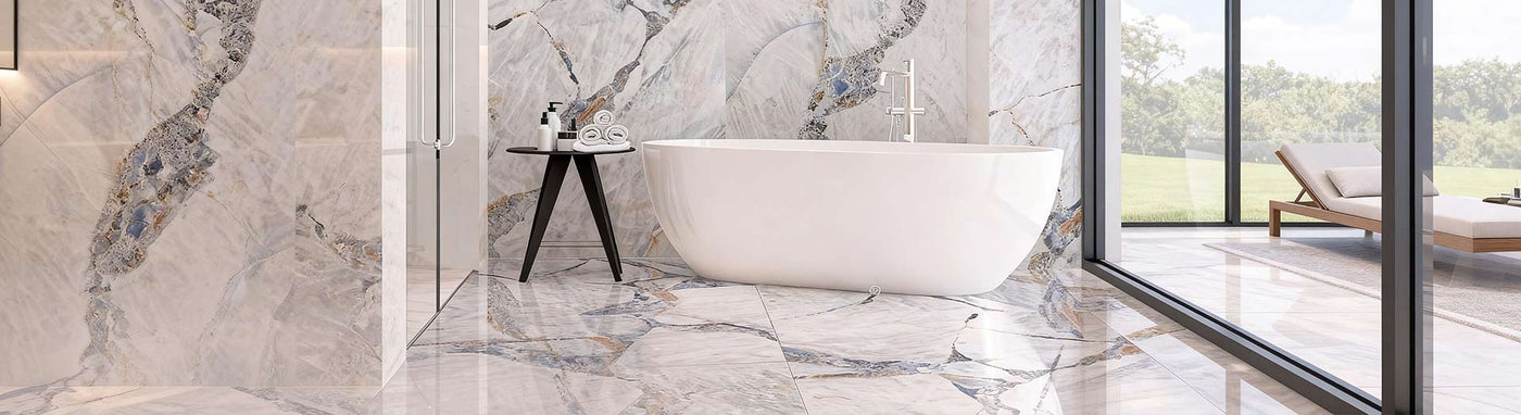 Porcelain Slabs in the Modern Bathroom
