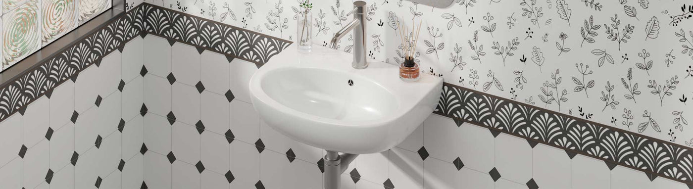 Disability-friendly wall mounted basin with wheelchair access