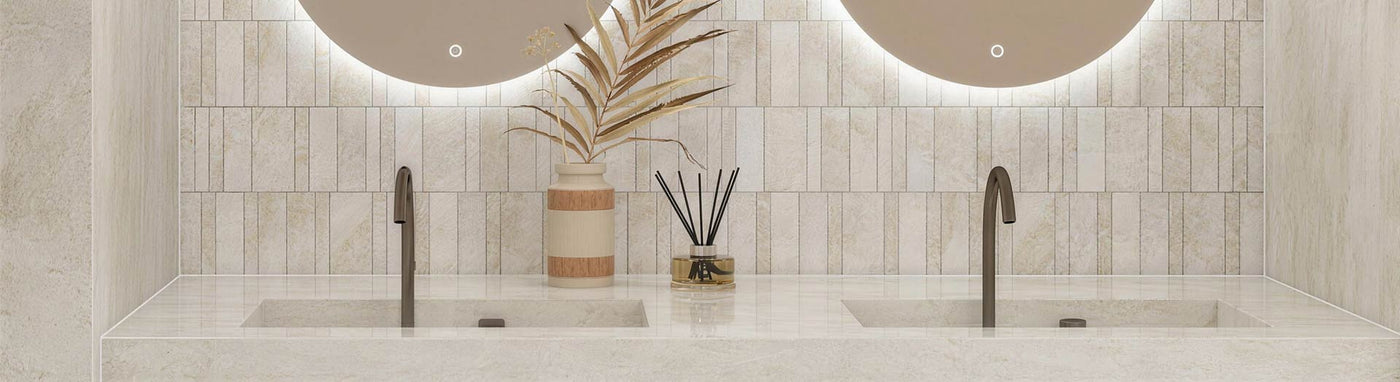 Taj Mahal Tiles with the Modern Bathroom Decoration