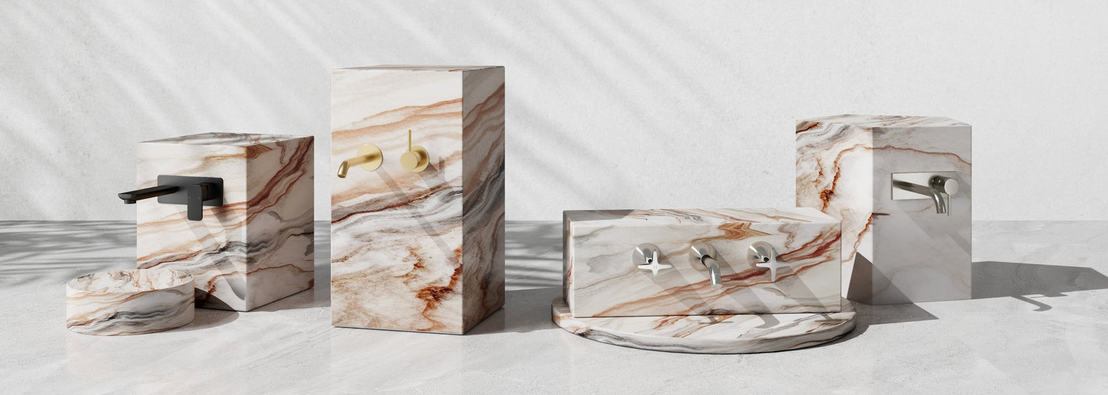 Wall Mounted Bath/Basin Tap Sets